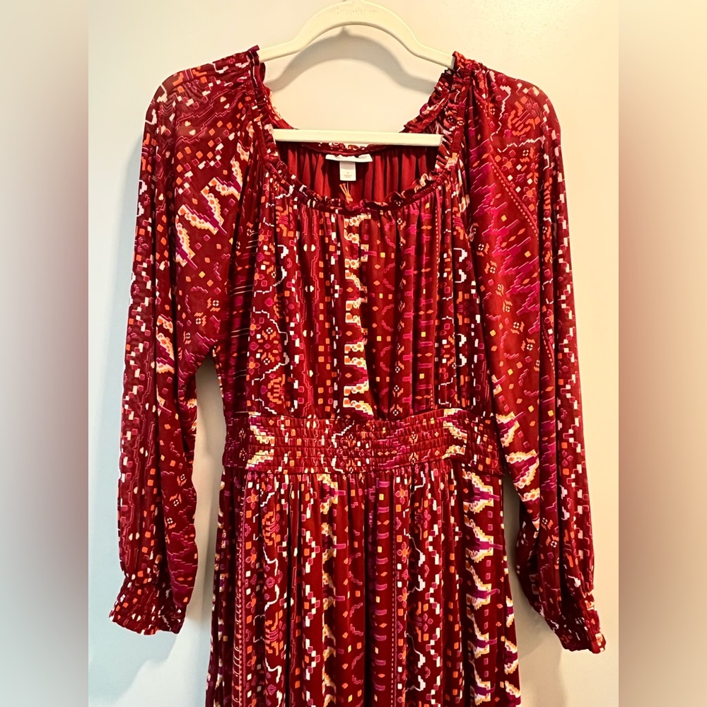 Knox Rose x Target Patterned Long Sleeve Dress